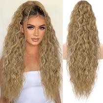 Extensão de rabo de cavalo KookaStyle 76 cm com cordão para cabelo sintético