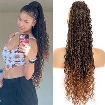 Extensão de rabo de cavalo Lovenea Drawstring 60 cm Boho Braids