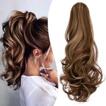 Extensão de rabo de cavalo Mitrygreen Claw Clip 18" Ash Blonde Mix Extensão de rabo de cavalo Mitrygreen Claw Clip 18" Ash Blonde Mix