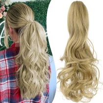 Extensão de rabo de cavalo Mitrygreen Claw Clip 18", loiro acinzentado Extensão de rabo de cavalo Mitrygreen Claw Clip 18", loiro acinzentado