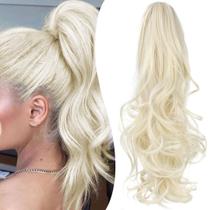 Extensão de rabo de cavalo Mitrygreen Claw Clip 18", loiro platinado Extensão de rabo de cavalo Mitrygreen Claw Clip 18", loiro platinado
