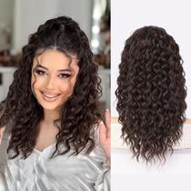 Extensão de rabo de cavalo QGZ com cordão Afro Curly Brown de 18 polegadas Extensão de rabo de cavalo QGZ com cordão Afro Curly Brown de 18 polegadas