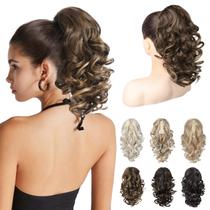 Extensão de rabo de cavalo REECHO 12 Classic Loose Curly Wavy Brown Extensão de rabo de cavalo REECHO 12 Classic Loose Curly Wavy Brown