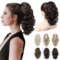 Extensão de rabo de cavalo REECHO 12 Classic Loose Curly Wavy Brown