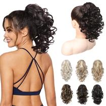 Extensão de rabo de cavalo REECHO Classic Loose Curly Wavy Dark Brown
