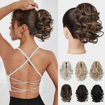 Extensão de rabo de cavalo REECHO HP001 Short Curly Wavy Chestnut