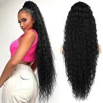 Extensão de rabo de cavalo SEIKEA, cabelo sintético encaracolado de 36 cm de comprimento