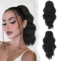 Extensão de rabo de cavalo SOFEIYAN, cabelo sintético curto e ondulado para mulheres