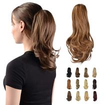 Extensão de rabo de cavalo SOFEIYAN Long Curly Synthetic Light Auburn
