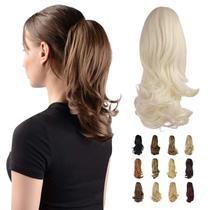 Extensão de rabo de cavalo SOFEIYAN Long Curly Synthetic Platinum