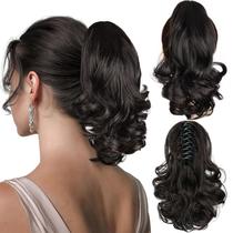 Extensão de rabo de cavalo VCAY 30 cm de cabelo sintético ondulado encaracolado