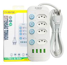 Extensao de Tomada Filtro de Linha USB B-Max 2m Extensao de Tomada Filtro de Linha USB B-Max 2m