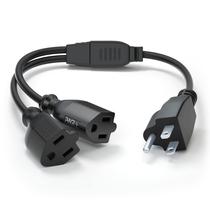 Extensão do cabo de alimentação e divisor PWR+ 2Ft 18 AWG 13A 125V