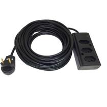 Extensão Elétrica 10/20a 02 Metros 3 Tomadas Cabo Pp 2x2,5mm