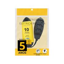 Extensão elétrica 10 Metros 110/220v Bivolt Tripolar Preta - bright