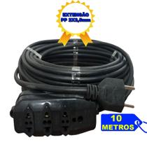 Extensão Elétrica 10 Metros Cabo PP 2x2,5mm Plug 10 A