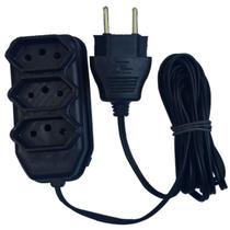 Extensão elétrica 10 metros preto 3 tomadas Fio Elétrico Extensão elétrica 10 metros preto 3 tomadas Fio Elétrico