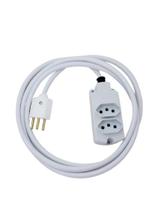 Extensão Elétrica 10a/20a Reforçada 2 m PP 2x2,5mm 2T BRANCA