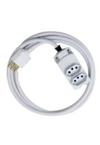 Extensão Elétrica 10a/20a Reforçada 2 m PP 2x2,5mm 2T BRANCA Extensão Elétrica 10a/20a Reforçada 2 m PP 2x2,5mm 2T BRANCA