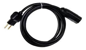 Extensão Elétrica 10a/20a Reforçada 5 m PP 2x1,5mm Plug Reto