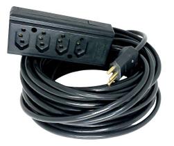 Extensão Elétrica 10A/20a Reforçada 5 m PP 2x2,5mm 4 Tomadas