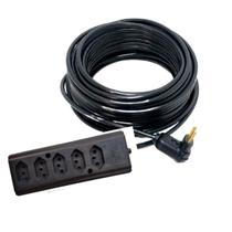 Extensão Elétrica 10A/20a Reforçada 5 m PP 2x2,5mm 5 Tomadas Extensão Elétrica 10A/20a Reforçada 5 m PP 2x2,5mm 5 Tomadas