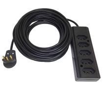 Extensão Elétrica 10a 5 Metro 5 Tomadas Cabo Pp 3x1,5mm