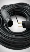 Extensão Elétrica 10m Cabo PP 2x1.0mm 10A Preta Reforçada