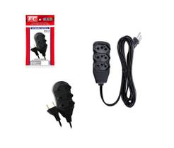 Extensão Elétrica 1,5 Metros 3 Tomadas Suporta 110/220V 10A Extensão Elétrica 1,5 Metros 3 Tomadas Suporta 110/220V 10A