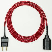 Extensão Elétrica 2 Metros Pp 2x0,75mm2 Vermelho/Branco Revestido Tecido Extensão Elétrica 2 Metros Pp 2x0,75mm2 Vermelho/Branco Revestido Tecido
