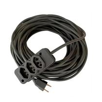 Extensão Elétrica 20 Metros Cabos Reforçados 3 Entradas