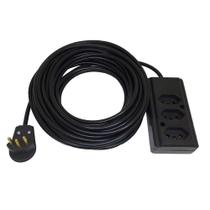 Extensão Elétrica 20a 50 Metros 3 Tomadas Cabo Pp 3x1,5mm