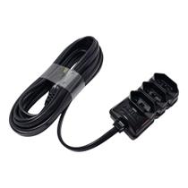 Extensão Elétrica 2P + T 10A 250V Preta