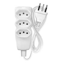 Extensão Elétrica 2P T Megatron 2P T 3 Tomadas 10A 250V 5m Branco Megatron Extensão Elétrica 2P T Megatron 2P T 3 Tomadas 10A 250V 5m Branco Megatron
