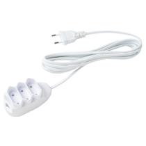 Extensão Elétrica 3 m Intelbras Branca 3 Tomadas 2 Pinos 10A