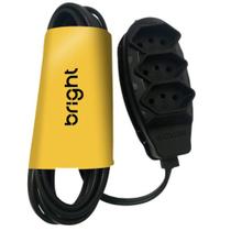 Extensão Elétrica 3 Metros 3 Pinos 2P+T Bivolt Preta Bright