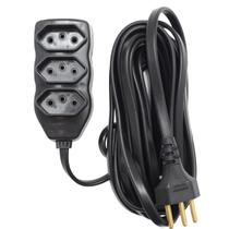 Extensão Elétrica 3 Metros Bivolt 3 Tomadas Tripolar 10A Extensão Elétrica 3 Metros Bivolt 3 Tomadas Tripolar 10A
