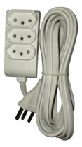 Extensão Elétrica 3 Metros Bivolt Branca 3 Tomada 10a 3p+t Extensão Elétrica 3 Metros Bivolt Branca 3 Tomada 10a 3p+t