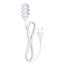 Extensao Eletrica 3 Tomadas 2 Pinos 10a 3m Branca Intelbras