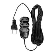 Extensão Elétrica 3 Tomadas Pl 2X0,75 10M Preta Extensão Elétrica 3 Tomadas Pl 2X0,75 10M Preta