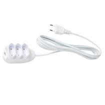 Extensão Elétrica 5 m Intelbras Branca 3 Tomadas 2 Pinos 10A