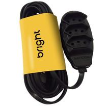 Extensão Elétrica 5 Metros 3 Pinos 2P+T Bivolt Preta Bright