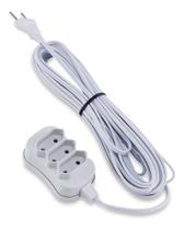 Extensão Elétrica 5 Metros Bipolar Compact Branca 2p 10a/250