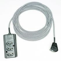 Extensão Elétrica 5 Metros Pp 2x0,75mm2 Revestido Tecido Extensão Elétrica 5 Metros Pp 2x0,75mm2 Revestido Tecido