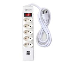 Extensão Elétrica 5 Tomadas 3 Metros Bivolt Com Entrada Usb - Xzhang