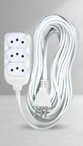 Extensão Elétrica 5m Bivolt 2P+T 3 Tomadas Extensão Elétrica 5m Bivolt 2P+T 3 Tomadas