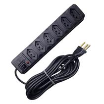 Extensão Elétrica 5M com Fusível de Proteção com 5 Entradas Extensão Elétrica 5M com Fusível de Proteção com 5 Entradas