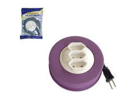 Extensão Elétrica 5M Retrátil 3 Tomada Suporta 110/220v 10 A