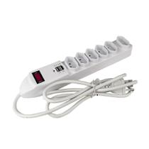 Extensão Elétrica 6 Tomadas + 2 USB P/ Carregar Celular 1,5M Chave/Disjuntor Reset/Off Bivolt Extensão Elétrica 6 Tomadas + 2 USB P/ Carregar Celular 1,5M Chave/Disjuntor Reset/Off Bivolt