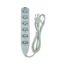 Extensão Eletrica 6 Tomadas Branca - Estar Extensão Eletrica 6 Tomadas Branca - Estar